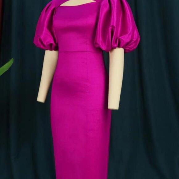 Aomei Midi Cocktail Length Fuchsia  Dress Size Medium or 8 - Picture 1 of 3